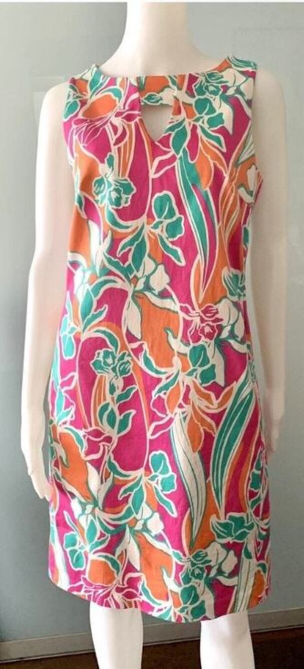 Anne Klein Multicolor Floral Sleeveless Mini Dress Size 6